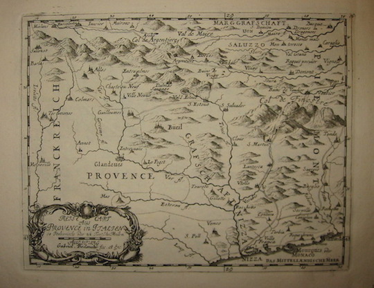 Bodenehr Gabriel (1664-1758) Reise cart aus Provence in Italien 1715 ca. Augsburg